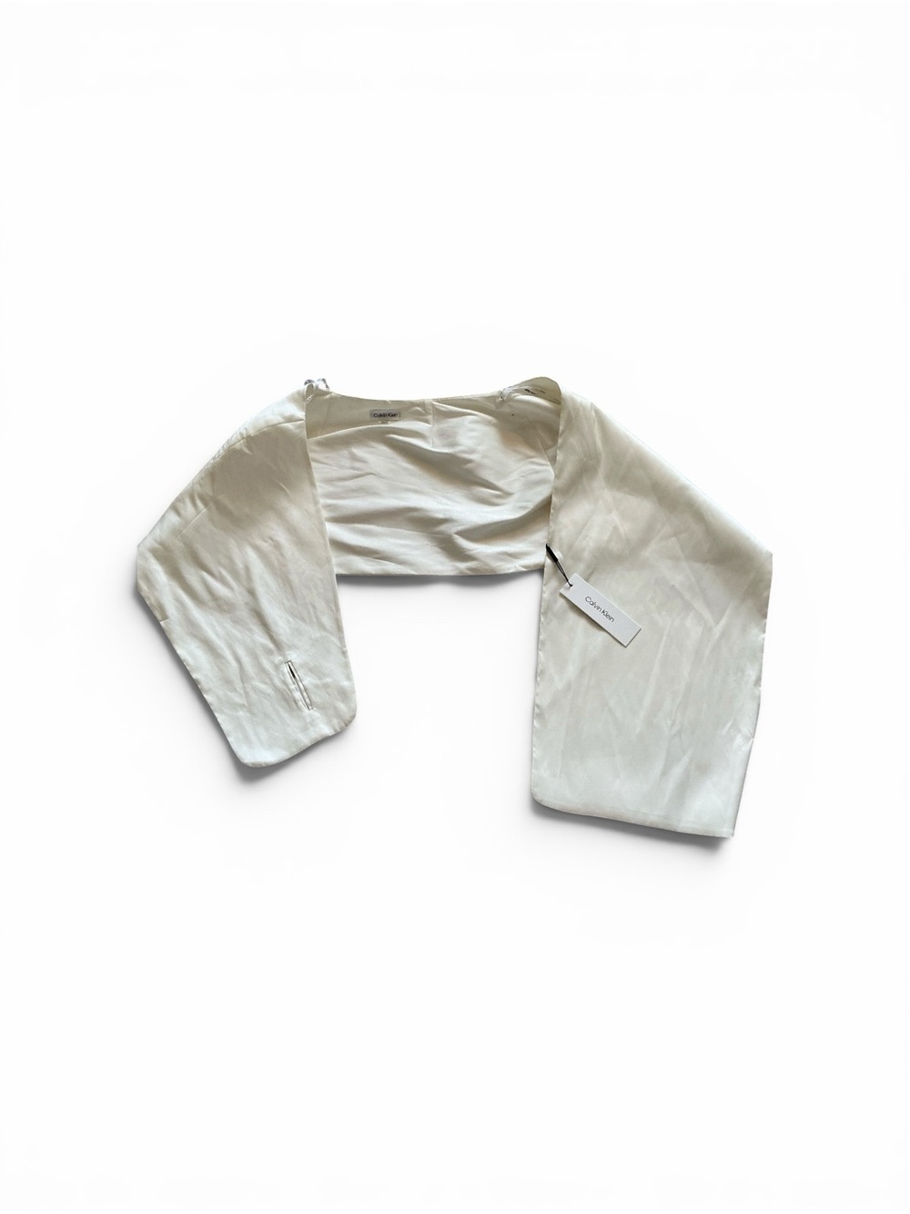 Calvin Klein bolero off white satin shrug size XL